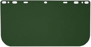 MCR Safety 181541 Safety Face Shield, Universal Impact Universal Resistant Polycarbonate Material, Medium Green, 8-Inch x 15.375-Inch, 0.040-Inch Thick