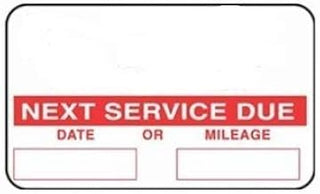 John Dow Service Reminder Stickers - 1000 Stickers/Roll
