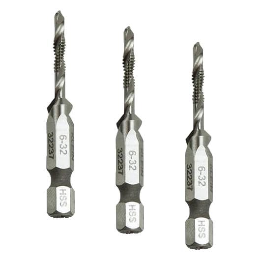 KLEIN TOOLS 6-32 Drill Tap (Pack of 3) / Silver / 6-32 Drill Tap Pipe Taps