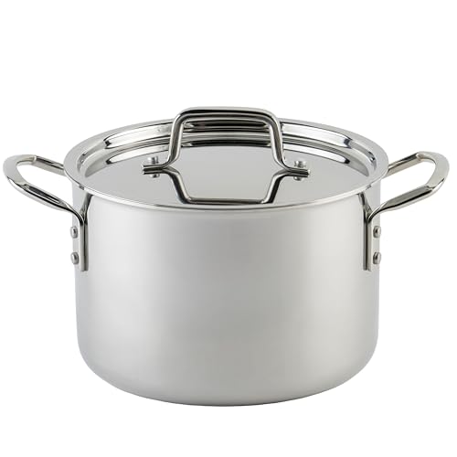Winco 6 Quarts / Stock Pot TriPly / Silver Stockpots