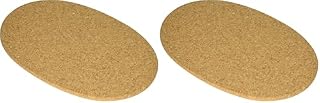 LINDEN SWEDEN Jonas Round Cork Trivet - Water Absorbent - Perfect for Plants, Hot Pots, Pans, Mugs, and Glasses (13" x 8 1/2" (1pack)) (Pack of 2)