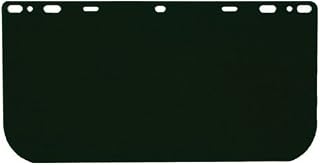 MCR Safety 181542 Polycarbonate Universal Visor Safety Faceshield, Dark Green, 8-Inch by 15-1/2-Inch, 0.040-Inch Thick, 1-Pair