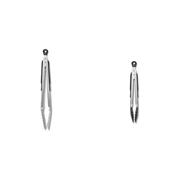 Good Grips 12-Inch Stainless-Steel Locking Tongs & Good Grips 9-Inch Locking Tongs with Nylon Heads by OXO – 12-Inch, Stainless Steel, Multicolor, Pack of 2