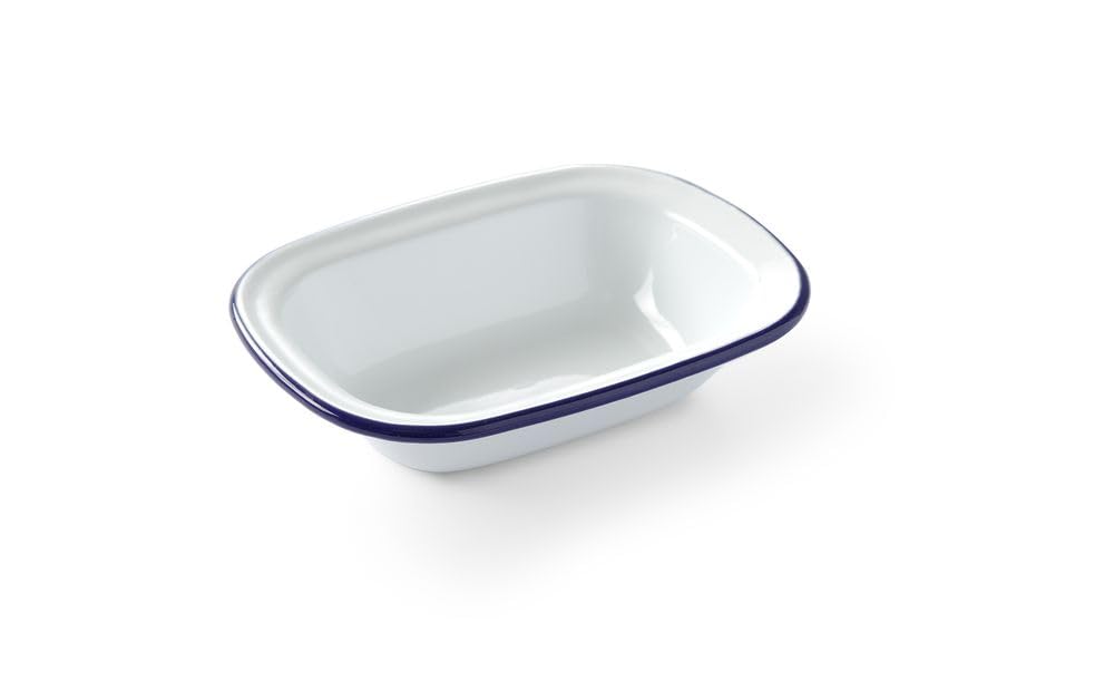 Bowl Rectangular by Hendi – 175*130 millimeters, Enamelled Steel, Weiß, Model 621202