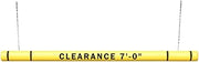 ClearanceGard 4″ x 96″ Clearance Bar Kit- Clearance X’ – XX” Lettering - Innoplast (Yellow Black Tape)