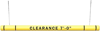 ClearanceGard 4″ x 96″ Clearance Bar Kit- Clearance X’ – XX” Lettering - Innoplast (Yellow Black Tape)