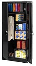 Tennsco Industrial Combination Storage Cabinet, 36x24x78 Black