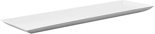 PacknWood 210BCHIC279F 3.5 x 10.6 in. Bio-N-Chic Rectangular Sugarcane Plate with No Added PFAS - 100 Piece, White