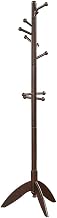 Lexicon Moe Rubber Wood Coat Rack in Dark Brown