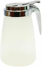 Tablecraft PP10CP Syrup Dispenser, 10 oz., Modern Design, Dishwasher Safe, Chrome Plated ABS Plastic top, BPA Free Polypropylene, Transparent, 12 Each per case