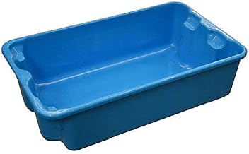 Stack and NEST Storage Tote, 17-7/8 in L X 10-5/8 in W X 5 in H, Blue, Fiberglass, 10 P
