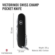 Victorinox Black / SwissChamp / 3.6" Folding Knives
