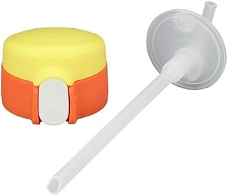 Thermos Replacement Straw Bottle FJV-400 Straw Cap Unit, Yellow Orange (Y-OR)