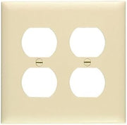 Pass & Seymour Legrand TP82-GRY 2-Gang Duplex Receptacle Outlet Wall Plate, Unbreakable Nylon, Trademaster Size, Gray