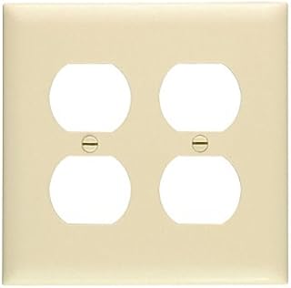 Pass & Seymour Legrand TP82-GRY 2-Gang Duplex Receptacle Outlet Wall Plate, Unbreakable Nylon, Trademaster Size, Gray