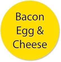DayMark - 111258 - DuraMark 1 in Round Bacon Egg and Cheese Label