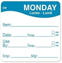 DayMark - 1127821 - CoolMark 2 in x 2 in Monday Label