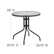 Flash Furniture Clear/Gray / Table + 4 Chair / Round Table + 4 Chairs Bistro Sets