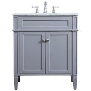 Elegant Decor 30" - Single / Grey / Contemporary Wheel Care