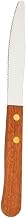 HARDWOOD HANDLE STEAK KNIFE, ROUND TIP