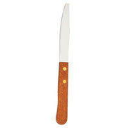 HARDWOOD HANDLE STEAK KNIFE by WALCO – Stainless Steel Blade, Hardwood Handle, Natural Handle, Pack of 24, Model 760527