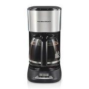 Hamilton Beach Hot & Iced Coffee Maker / 12 Cup / Black with Chrome Accents Coffee Machines