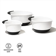 OXO 1 Count (Pack of 12) / 5 Quart / White/Black Mixing Bowls
