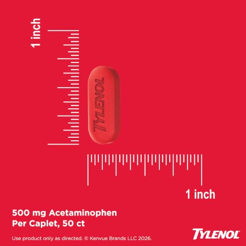 Tylenol 50 Count / Red / 50 Acetaminophen