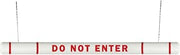 ClearanceGard 4″ x 80″ Clearance Bar Kit – Do Not Enter Lettering - Innoplast (White Red Tape)