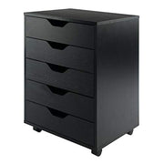 Winsome Black / 2 Doors, 15 Drawers / Contemporary Storage Cabinets
