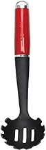 KitchenAid KAG005OHERE Pasta Server, Stainless Steel, 1 pounds | Ergonomic grip offers comfort during heavy commercial kitchen service, while integrated hanging loop ensures easy storage.