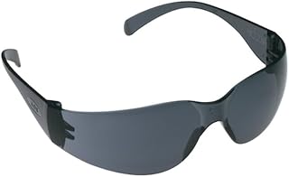 3M Safety Glasses, Virtua, ANSI Z87, Unisex, Gray Hard Coat Lens | Gray Frame, UVA, UVB, UVC, 20 Pair, Affordable Eye Protection, Lightweight, Wraparound Coverage