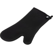 San Jamar Conventional Style / 15" Length / Black Oven Mitts