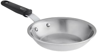 Vollrath Tribute 7" Tri-Ply Stainless Steel Fry Pan with Black Silicone Handle