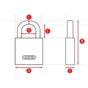 ABUS 20 mm / Aluminium / 1 Keyed Padlocks