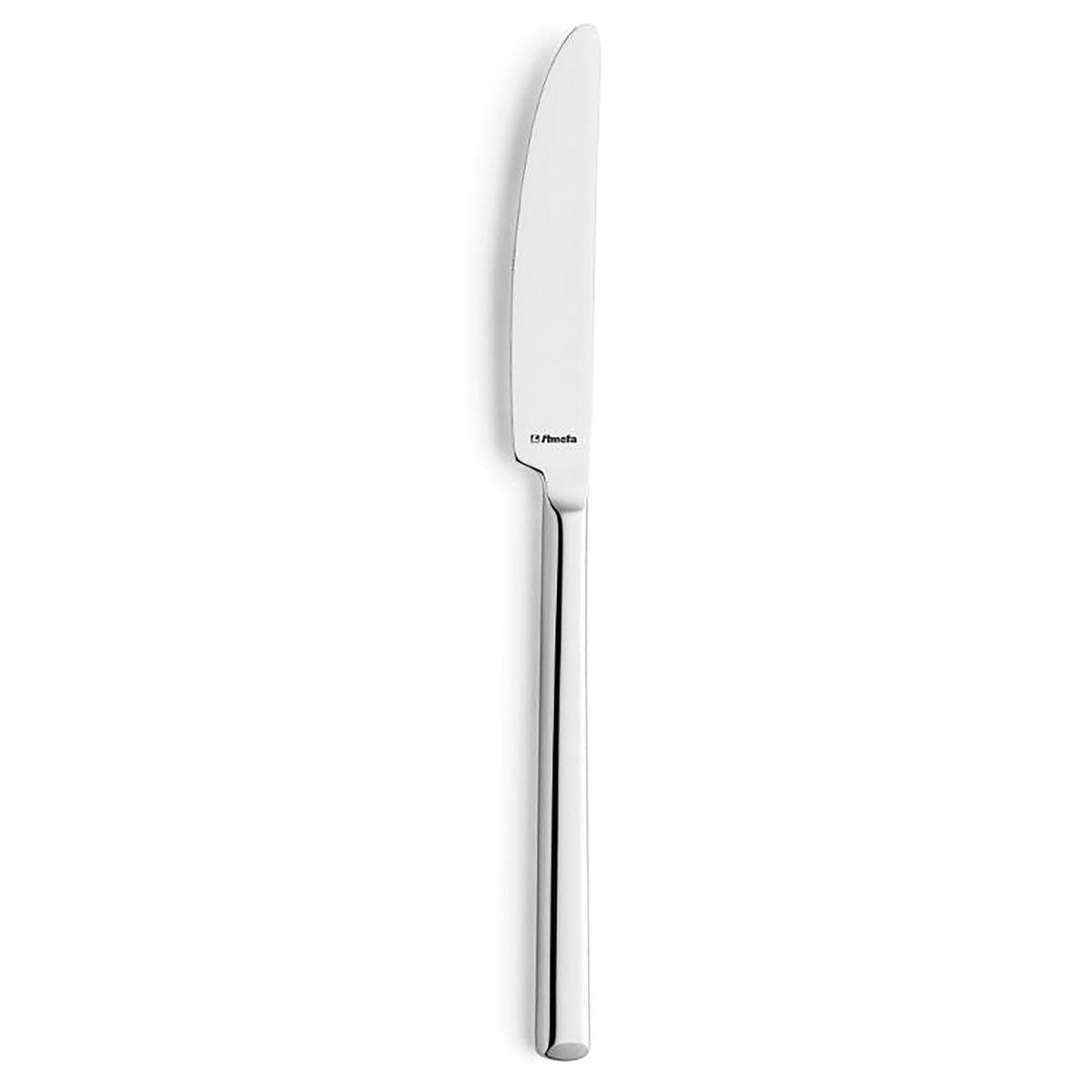Box of 12 Stainless Steel Table Knives 24.2 cm-0.3 cm by Amefa – Estandar, Stainless Steel, Black/White, Model Cuba