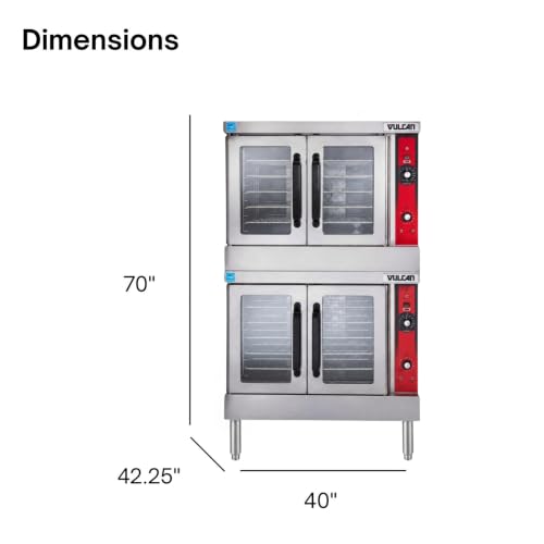 VULCAN Double Deck | LP Gas / Silver / 14.8 cubic_feet Commercial Ovens