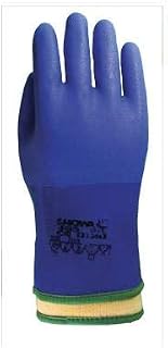 SHOWA 495 PVC Coating Glove, Cotton Knit, Cold and Oil Resistant, 11.8" Length, Large (Pack of 12 Pairs)