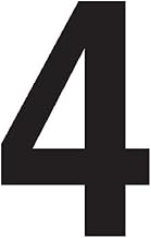 Labelmaster 4 White Vinyl Hazmat Placard Number, 1/2 in