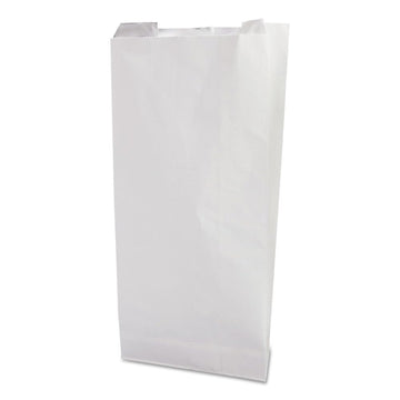 Bagcraft Grease-Resistant Single-Serve Bags, 6" X 6.5", White, 2,000/carton