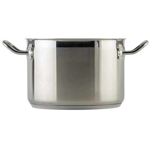 Winco 8 Quarts / Pot With Cover / Silver Stockpots