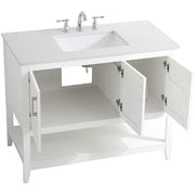 Elegant Decor 42" - Single / White / Traditional Bathroom Vanities