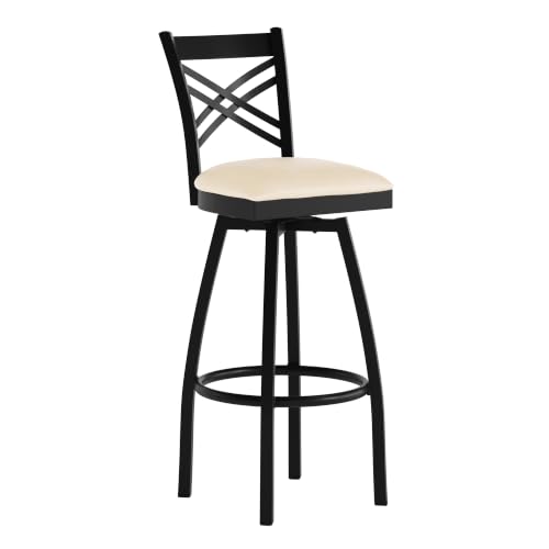 Flash Furniture Tan Vinyl Seat/Black Metal Frame / Set of 1 / Traditional Barstools