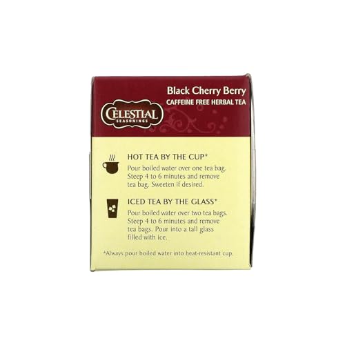 Celestial Seasonings Black Cherry Berry / 20 Count (Pack of 2) / 2 Tea Samplers