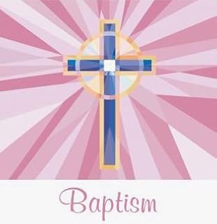 Baptism 3-Ply Beverage Napkins, Pink Stained Glass 36 Per Pack by Creative Converting