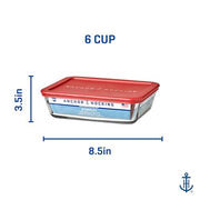 Anchor Hocking Red / Large / 6.0 cups Container Sets