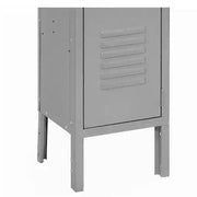 Infinity Two-Tier Two-Door Locker with Recessed Handle & by Global Industrial – Stainless Steel, Grey, Model 254123GY