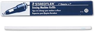 STAEDTLER 7 Eraser Strips for Electric Erasers, White, 1/4 Diameter, 12 per Box