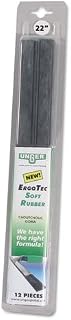 UNGER Ergotec Replacement Squeegee Blades, 22", Black Rubber, 12/Pack