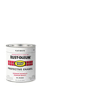 Rust-Oleum Flat White / 32 Fl Oz (Pack of 1) / Brush on Paint Interior & Exterior House Paint